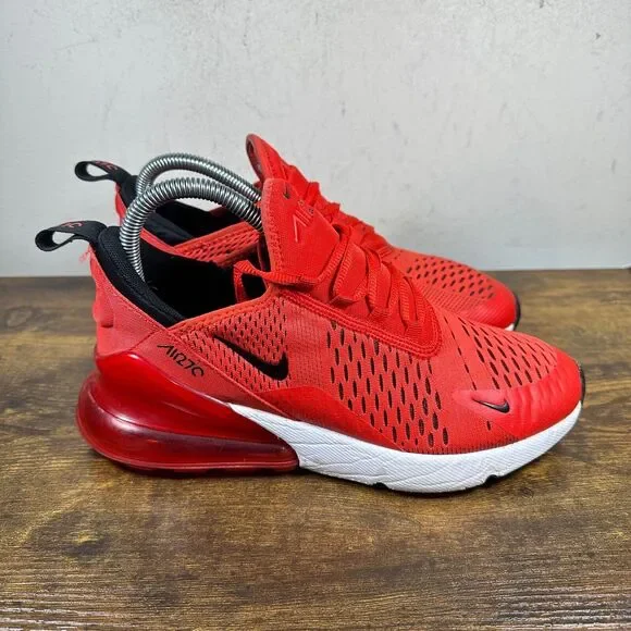 Nike Air Max 270 Red Habanero Shoe Sneakers Women s Size 7.5